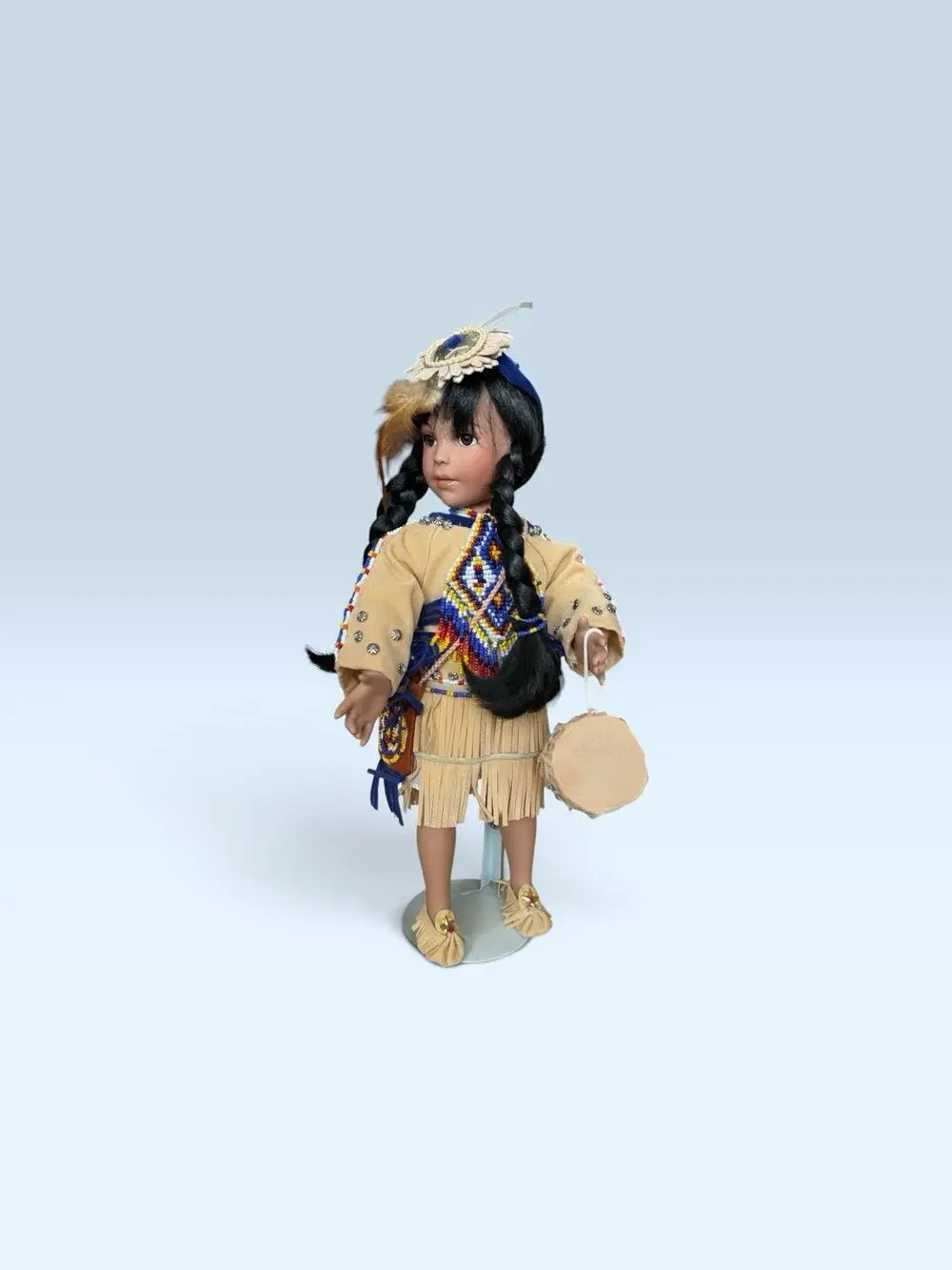 Retired Native American porcelain doll Numbered B3865 